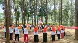 Wisatawan saat acara outbound di Agrowisata PPG Cluster Pinus Sidomulyo. (Foto: Istimewa - ZONA INDONESIA)