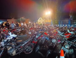 Terjaring Razia Balap Liar, Ratusan Motor Digelandang ke Satlantas Jember