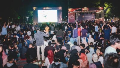 Momentum nonton bareng Piala Dunia di Alun-alun Kota tada 2022 silam. BPS apresiasi langkah Pemkab Jember.