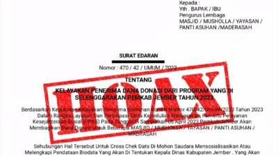 Kadinsos Jember Imbau Warga Abaikan Surat Edaran palsu Bupati Jember Soal Kelayakan Penerima Donasi