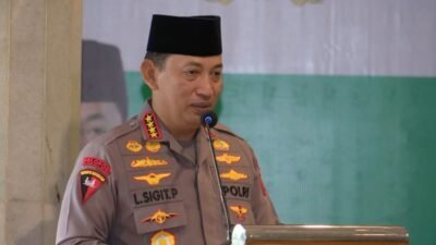 Kapolri Jenderal Sigit Prabowo, saat memberi imbauan kepada masyarakat yang hendak mudik 2023. (Foto: Humas Polres Jember - ZONA INDONESIA)