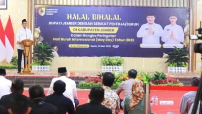 Tanpa Demo Buruh, May Day 2023 di Jember Cukup dengan Halalbihalal