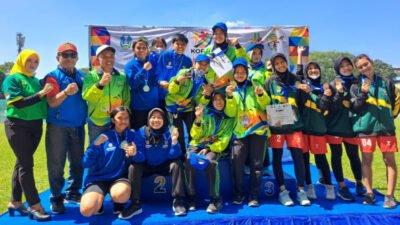 Atlet asal Kabupaten Jember foto bersama usai terima medali dalam FORDA 1 Jatim di Malang. (Foto: Diskominfo Jember - ZONA INDONESIA)