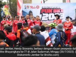 Ribuan Pesepeda Ramaikan Fun Bike Bhayangkara ke-77 di Jember