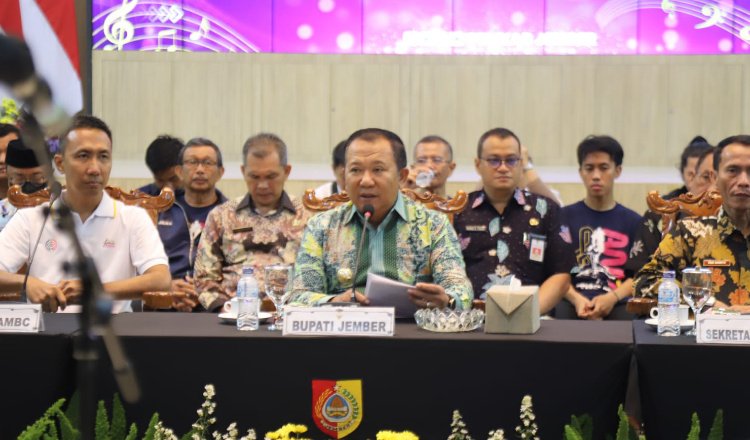 Bupati Jember dalam press conference Asian Music Games 2023