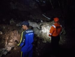 Diterpa Hujan Deras, Plengsengan di Arjasa Situbondo Ambruk