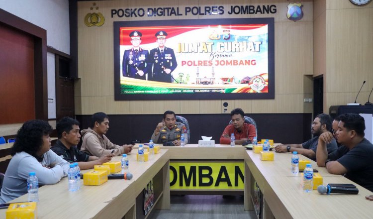 Jumat Curhat Polres Jombang bersama IJTI Jombang. (Foto: Humas Polres Jombang)