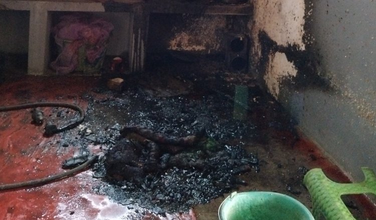 Kondisi terakhir rumah Haris, lantai 2. (Foto: Pusdalops BPBD Situbondo)