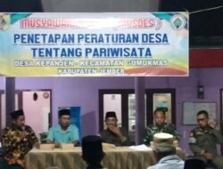 Kades Kepanjen Buat Perdes PAD dan Wisata Panselnas untuk Cegah Oknum Nakal Garong Tambak