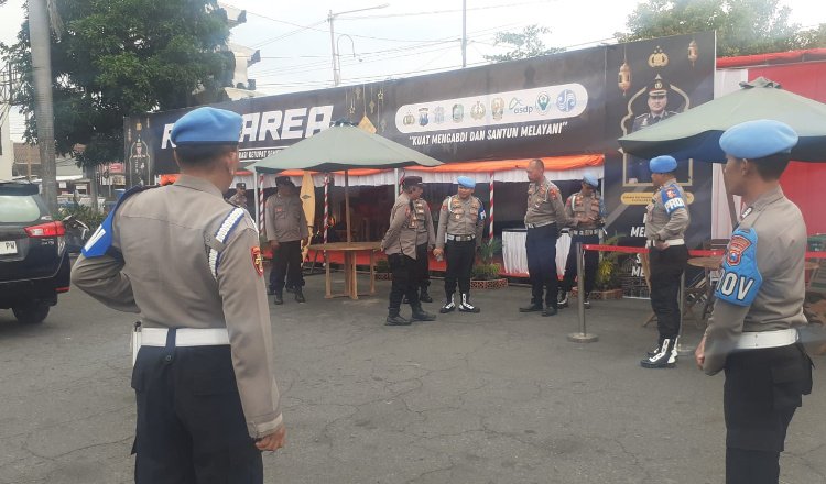 Polresta Banyuwangi buka 10 Posko untuk mengamankan arus mudik. (Foto: Istimewa)