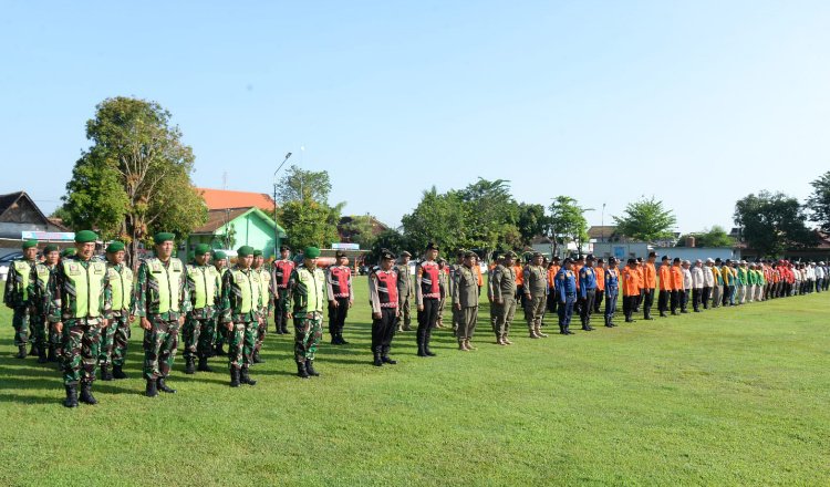 Apel Kesiapsiagaan Bencana di Lapangan Rejomulyo, Jumat (19/4/2024). (Foto: Istimewa)