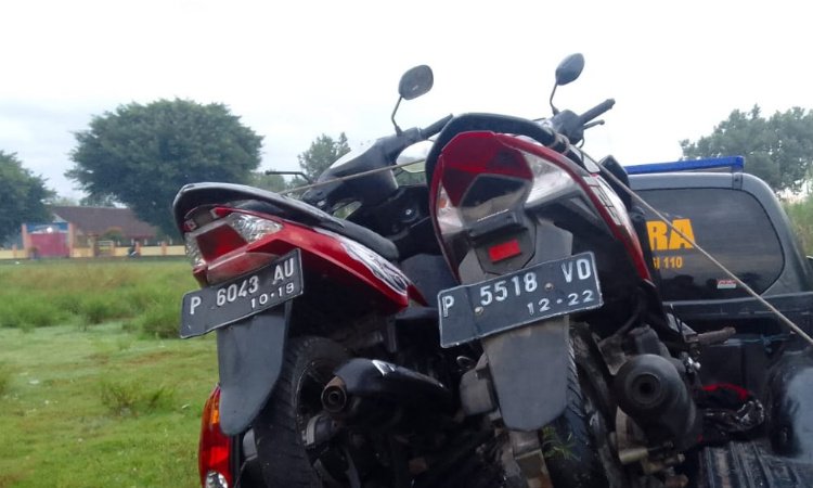 Motor kaling kambing yang ditinggal kabur pemiliknya. (Foto: Istimewa)