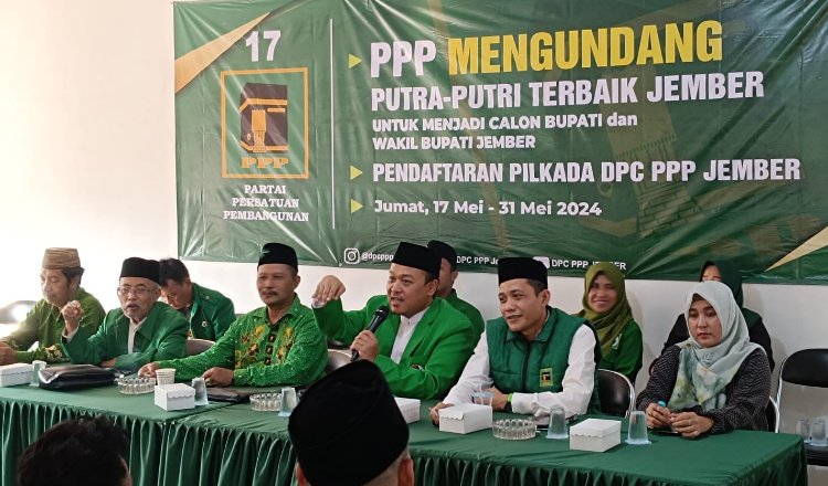 Hari pertama pembukaan penjaringan calon kepala daerah di DPC PPP Jember. (Foto: Zainul Hasan)