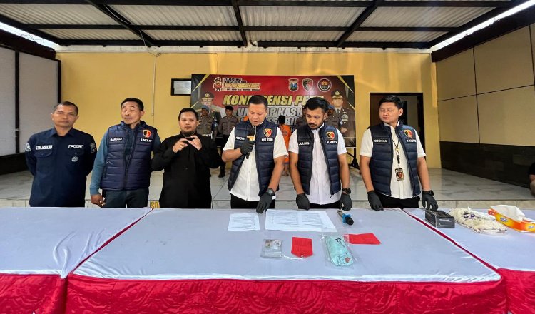 Konferensi Pers di Mako Polresta Sidoarjo, Jumat (24/5/2024). (Foto: Istimewa)