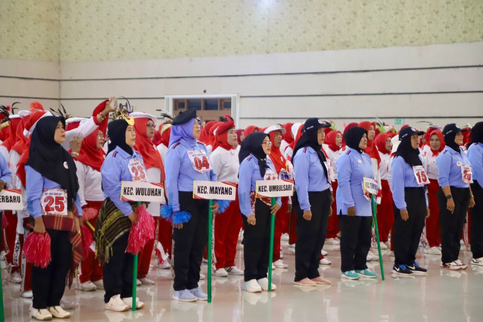 Peserta lomba senam jantung sehat. (Foto: Diskominfo Jember)