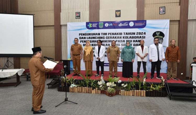 Pengukuhan PENAKIB, Senin (26/8/2024). (Foto: Humas Pemkab Pasuruan)