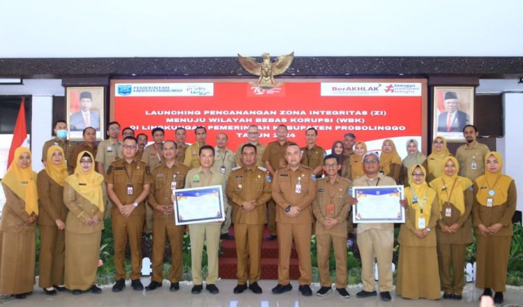 Pemkab Probolinggo launching Pencanangan ZI menuju WBK, Senin (26/8/2024). (Foto: Humas Pemkab Probolinggo)