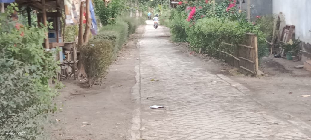 Kondisi jalan paving di Dusun Lengkong Toko, Minggu (8/9/2024). (Foto: Teamwork)