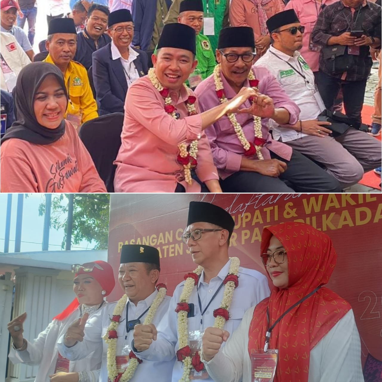 Paslon Fawait - Djoko dan Hendy - Firjaun saat mendaftar ke KPU Jember. (Foto: Istimewa)
