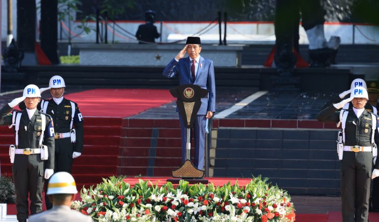 Presiden Jokowi Pimpin Upacara Hari Kesaktian Pancasila di Lubang Buaya. (Foto: Istimewa)