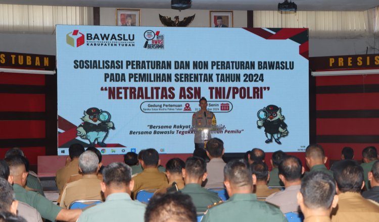 Sosialisasi peraturan Pemilu yang digelar oleh Bawaslu Kabupaten Tuban, Senin (30/9/2024). (Foto: Istimewa)