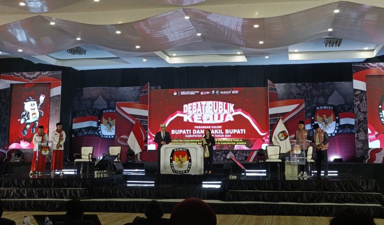 Debat publik kedua Pilkada Jember, Sabtu (9/11/2024). (Foto: Zainul Hasan)