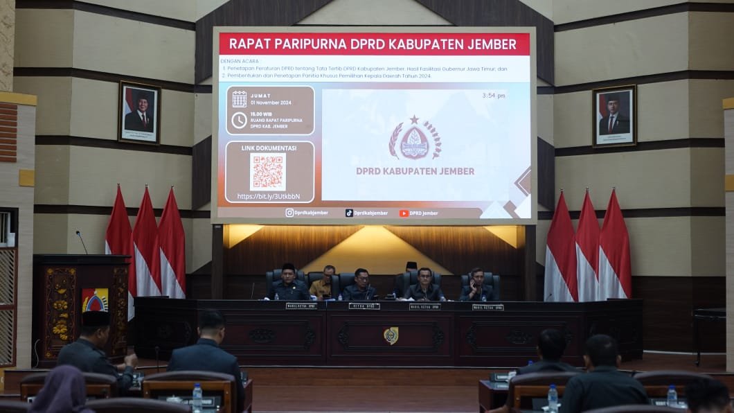 Rapat paripurna pembentukan Pansus di DPRD Jember. (Foto: Istimewa)