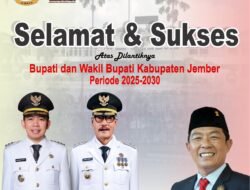 Ketua Komisi C DPRD Jember Ucapkan Selamat Atas Dilantiknya Gus Fawait-Djoko: Semoga Amanah!