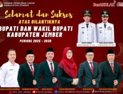 KPU Jember Ucapkan Selamat Atas Dilantiknya Bupati dan Wakil Bupati Jember Periode 2025-2030