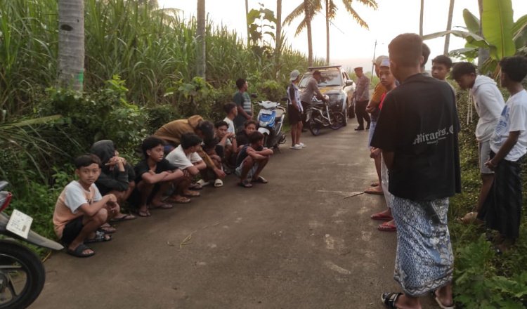 15 remaja diamankan usai tertangkap Polisi. (Foto: Istimewa)