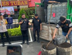 Polres Tuban Gagalkan Penyelundupan BBM: 3,5 Ton Disita, 1 Tersangka Diamankan