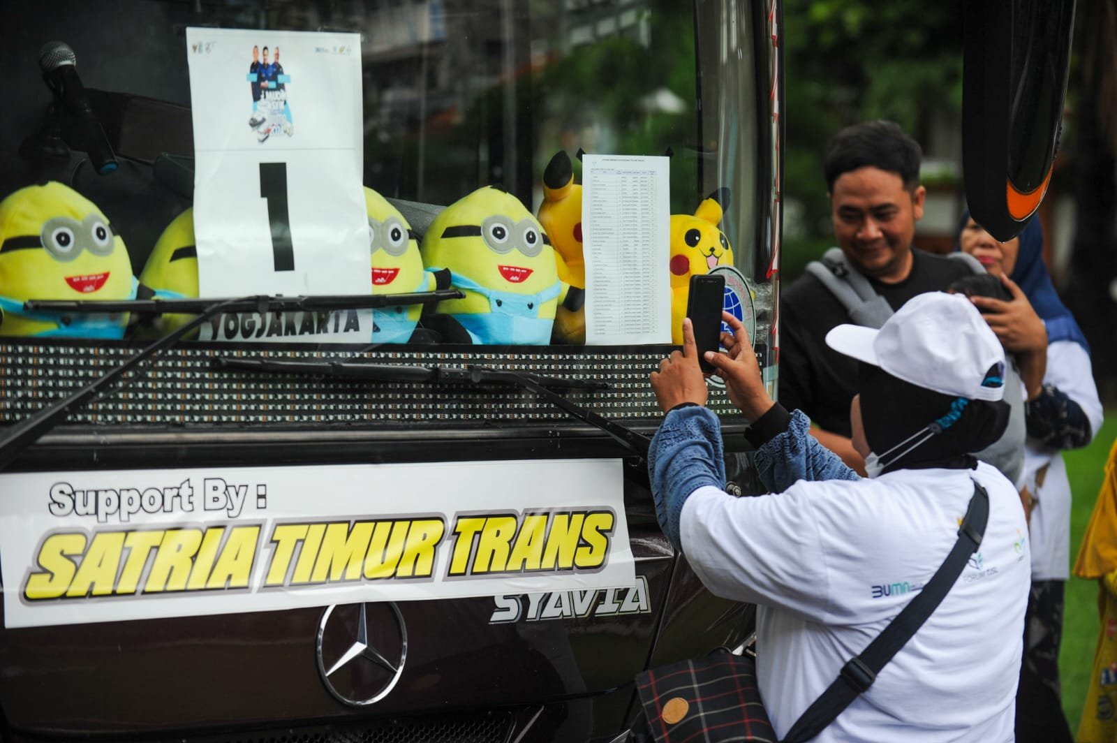 Bus mudik yang disiapkan PTPN I Regional 5, Rabu (26/3/2025). (Foto: Istimewa)