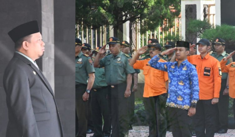 Wakil Bupati Bondowoso menjadi inspektur upacara peringatan hari Otonomi Daerah ke-XXIX, Jumat (25/4/2025). (Foto: Istimewa)