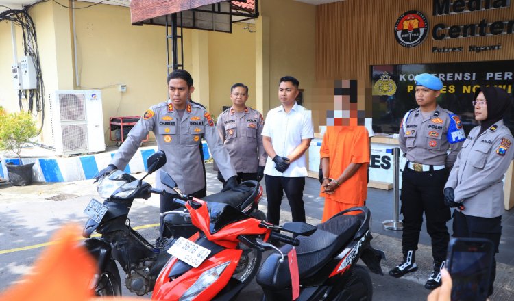 Konferensi pers di Mapolres Ngawi. (Foto: Humas Polres)
