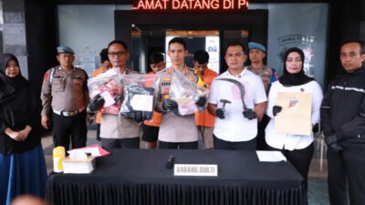 Konferensi pers di Mapolresta Malang, Selasa (6/5/2025). (Foto: Humas Polres)