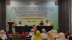 Seremonial persiapan pemeriksaan kesehatan gratis bagi anak sekolah, Rabu (16/7/2025). (Foto: Istimewa)