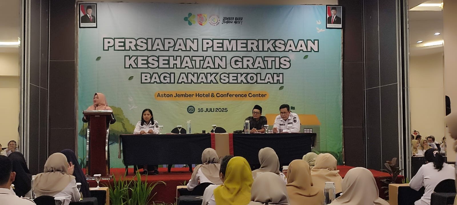 Seremonial persiapan pemeriksaan kesehatan gratis bagi anak sekolah, Rabu (16/7/2025). (Foto: Istimewa)