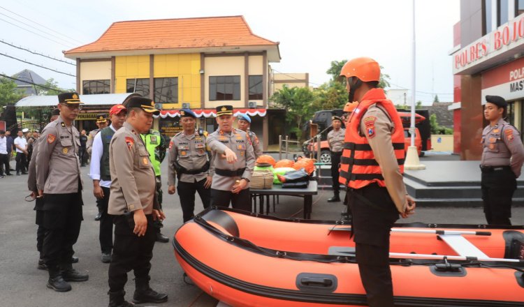 Apel siap siaga bencana di Mapolres Bojonegoro, Rabu (30/7/2025). (Foto: Humas Polres)