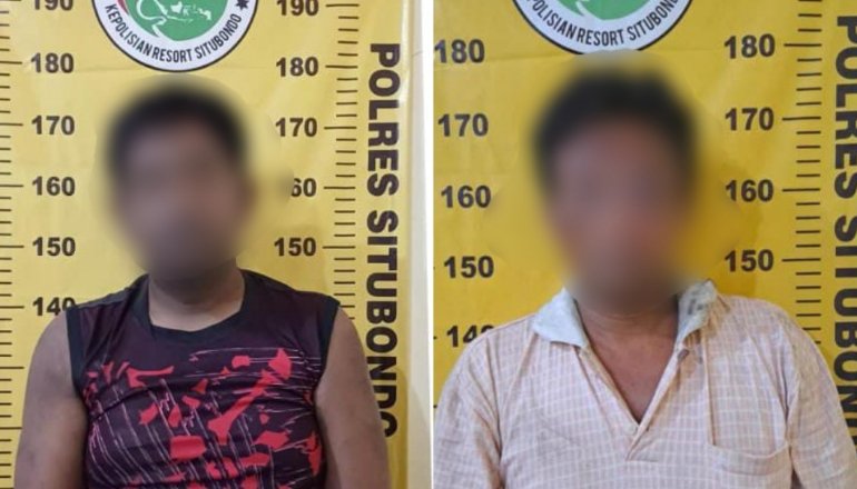 Pengedar sabu asal Madura digelandang ke Mapolres Situbondo. (Foto: Humas Polres Situbondo - ZONA INDONESIA)