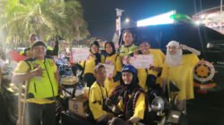 Peserta Tajemtra 2025 berfoto di area Alun-alun Jember, Sabtu malam (23/8/2025). (Foto: Teamwork - ZONA INDONESIA)