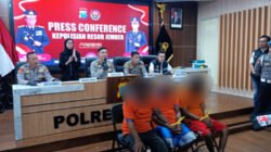 Konferensi pers di Mapolres Jember: ungkap kasus Curanmor. (Foto: Zainul Hasan - ZONA INDONESIA)