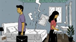 Gambar ilustrasi keretakan rumah tangga. (Foto: Tim Redaksi - ZONA INDONESIA)