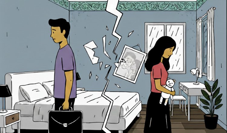 Gambar ilustrasi keretakan rumah tangga. (Foto: Tim Redaksi - ZONA INDONESIA)