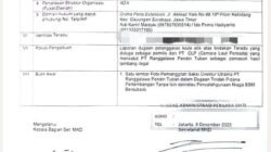 Tanda terima pengaduan Anggota DPR RI berinisial KLM yang diadukan ke MKD. (Foto: Istimewa - ZONA INDONESIA)