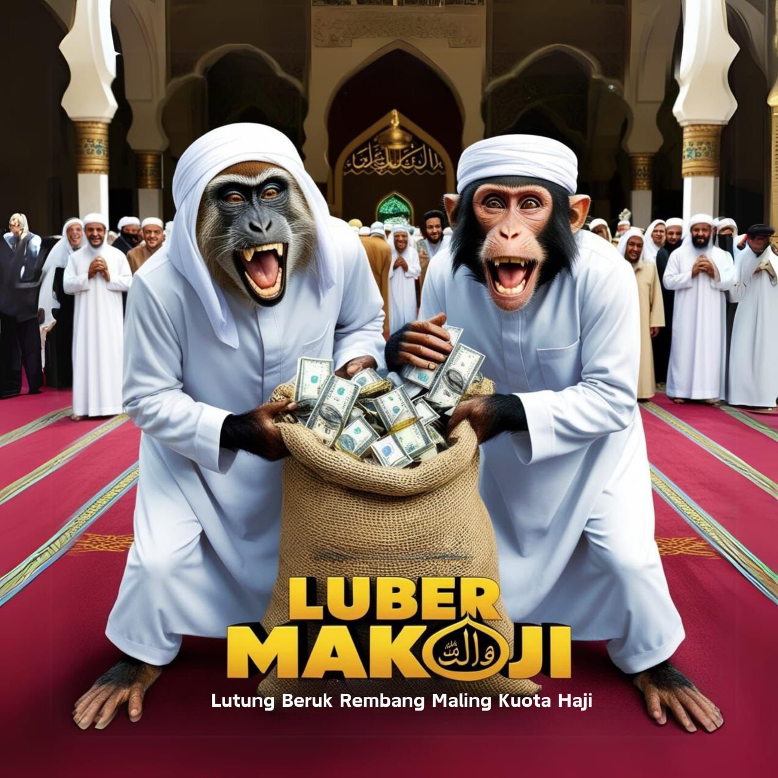 Ilustrasi maling kuota haji. (Dok. NBI)