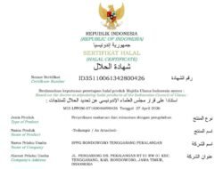 SPPG Pekalangan Bondowoso Resmi Bersertifikat Halal, Wujudkan Program MBG Aman dan Higienis