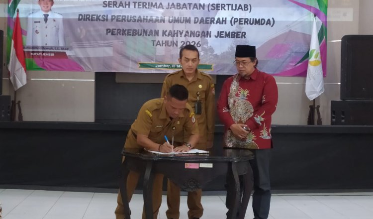 Sertijab Direksi PDP Kahyangan Jember, Senin (18/5/2026). (Foto: Istimewa - ZONA INDONESIA)