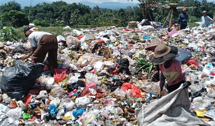 Warga memungut limbah plastik di TPA Pakusari, Selasa (20/5/2026). (Foto: Zainul Hasan - ZONA INDONESIA)