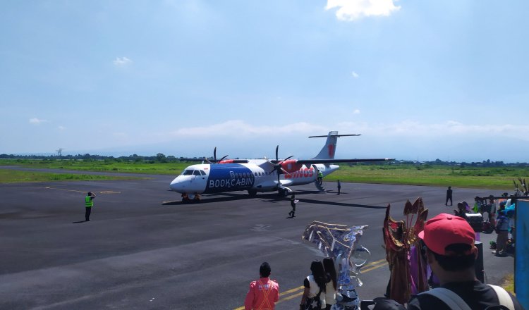 Peresmian rute penerbangan Jember-Surabaya di Bandara Notohadinegoro, Senin (1/6/2026). (Foto: Zainul Hasan - ZONA INDONESIA)