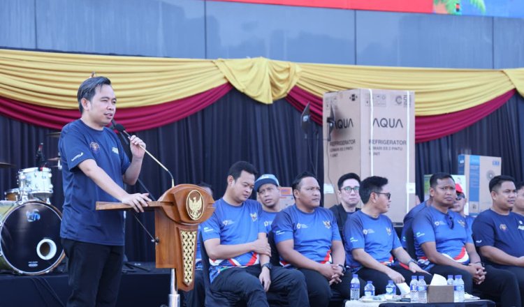 Gerakan Nasional Migran Aman di Alun-Alun Jember, Minggu (14/6/2026). (Foto: Dok/Diskominfo Jember - ZONA INDONESIA)